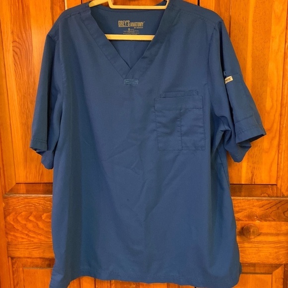 Grey's Anatomy Other - Grey’s Anatomy Men’s Scrub Top Royal Blue Size L